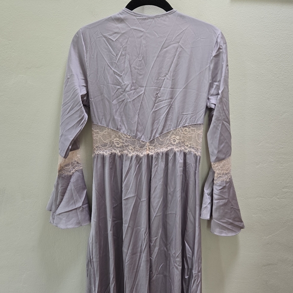 Lace Button Up Style Nighty Dress - Picture 11 of 12